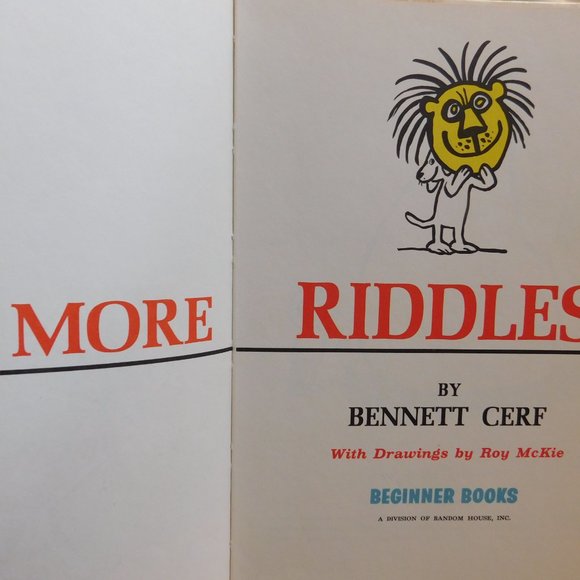 More Riddles by Bennett Cerf Vintage 1961 Hard Cover Book - Picture 3 of 8